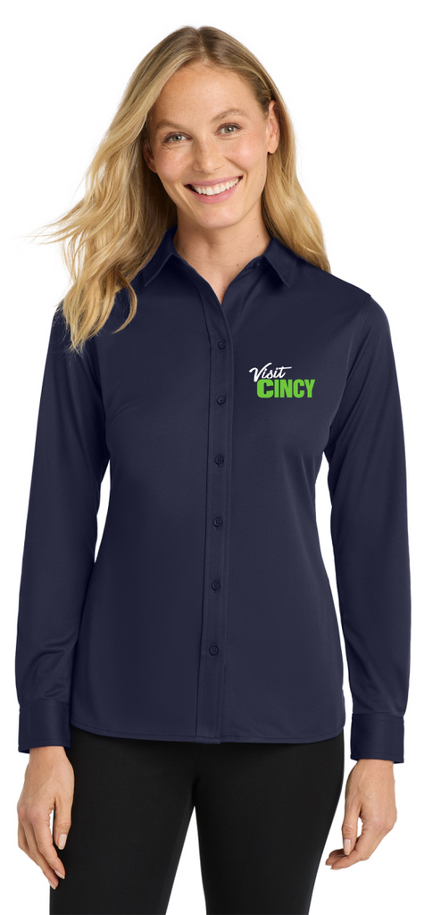 Visit Cincy L570 Port Authority® Women's Dimension Knit Dress Shirt