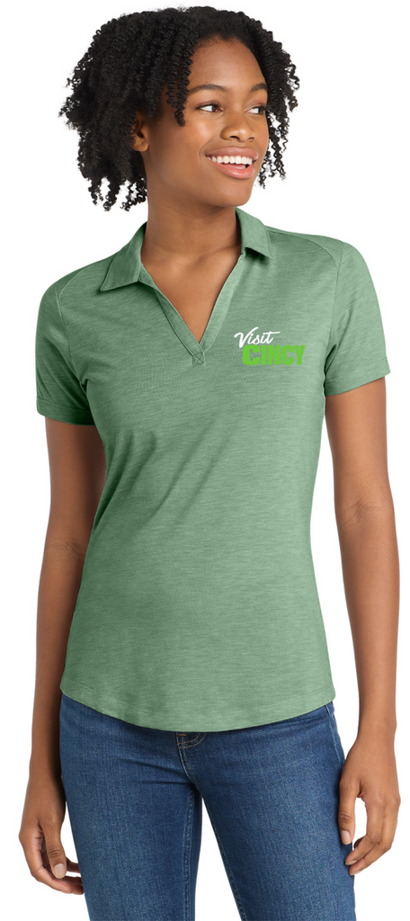 Visit Cincy LST405 Sport-Tek® Women's PosiCharge® Tri-Blend Wicking Polo