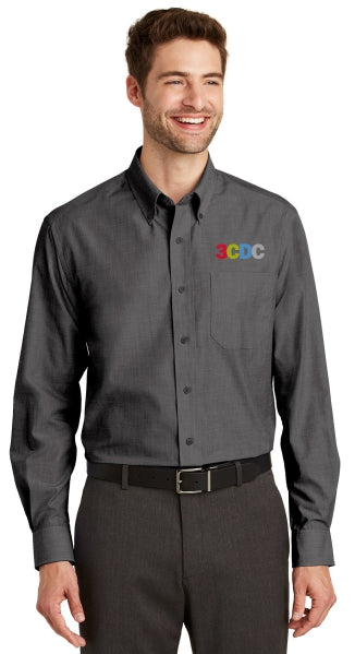 3CDC Crosshatch Easy Care Embroidered Shirt