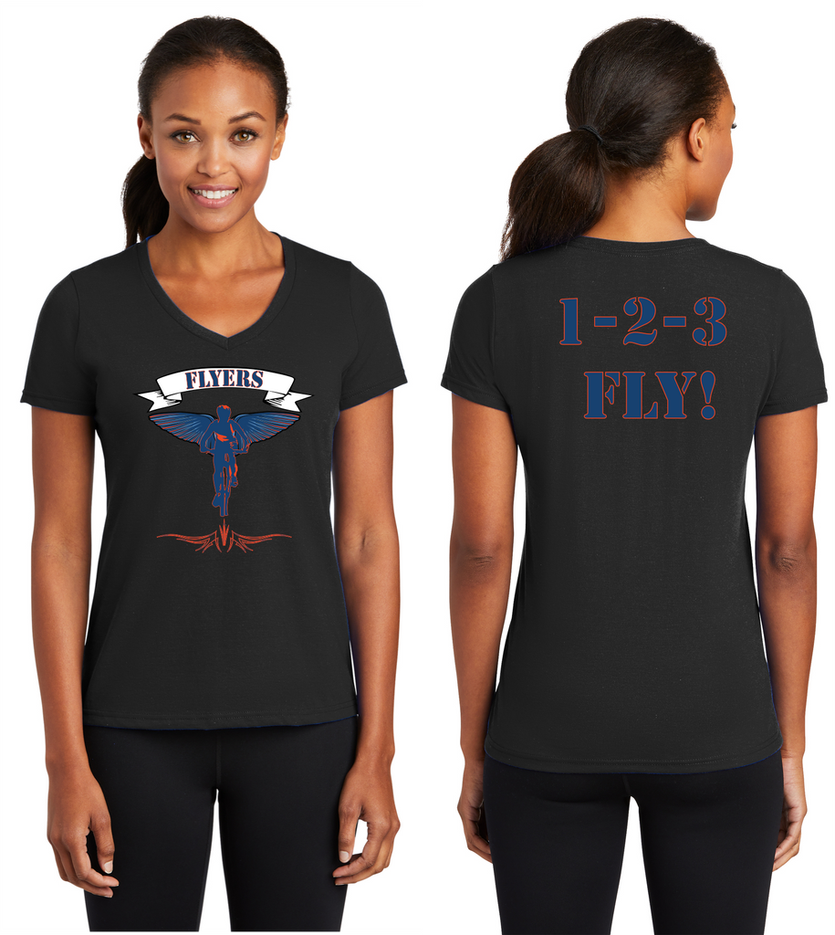 Flyers Ladies Performance Blend V-Neck Tee