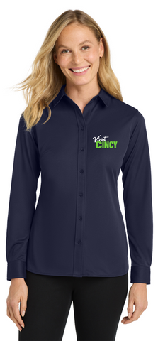Visit Cincy L570 Port Authority® Women's Dimension Knit Dress Shirt