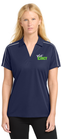 Visit Cincy LST653 Sport-Tek® Women's Micropique Sport-Wick® Piped Polo