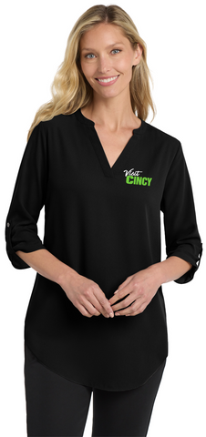 Visit Cincy LW701 Port Authority® Women's 3/4-Sleeve Tunic Blouse