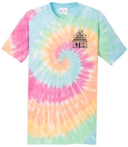 Old Milford Porchfest PC147 - Pastel Rainbow - Port & Co™ Youth Tie-Dye Tee