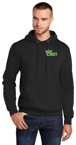 Visit Cincy PC78H Port & Co™ Core Fleece Pullover Hooded Sweatshirt