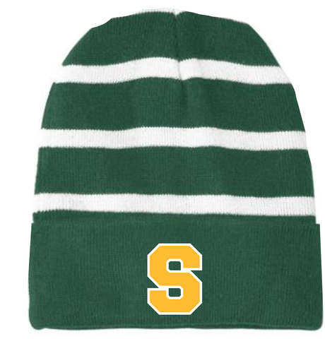 SYCAMORE - STC31 Sport-Tek® Striped Beanie with Solid Band