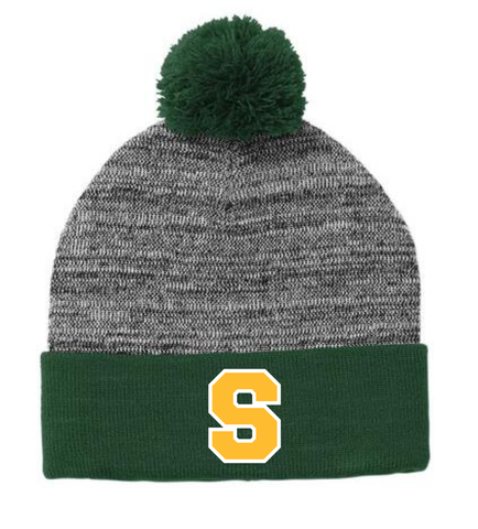 SYCAMORE - STC41 Sport-Tek® Heather Pom Pom Beanie
